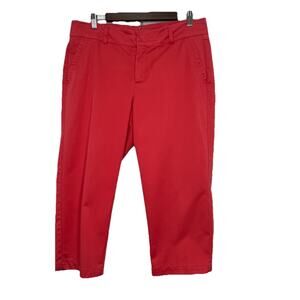 Dockers Women’s Coral Pink Cotton Blend Capri Cropped Pants Size 12
